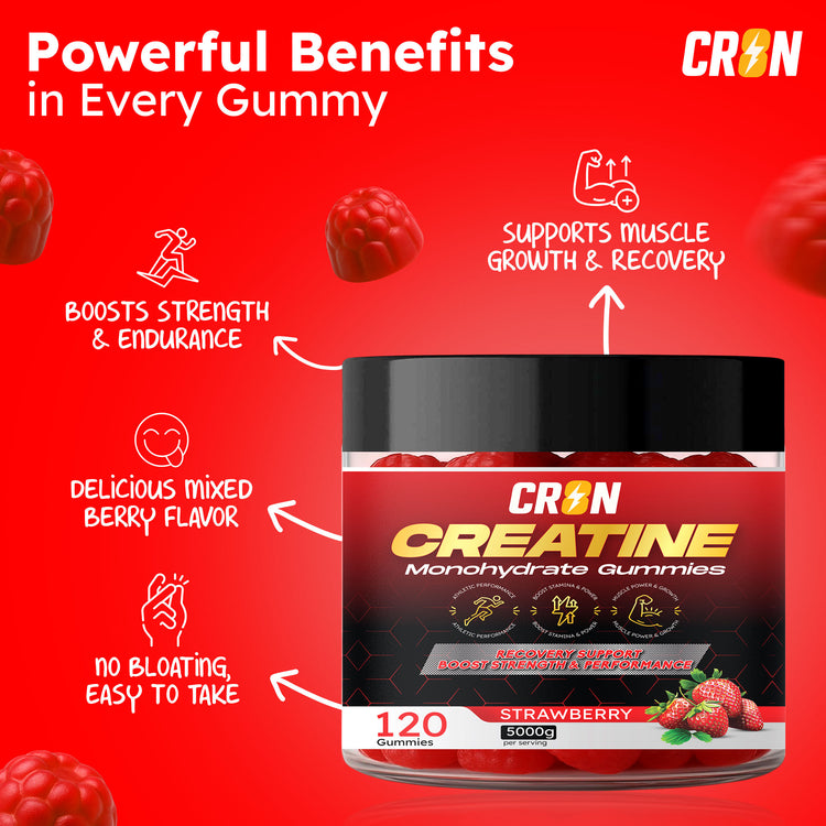 Strawberry Surge Creatine Monohydrate Gummies