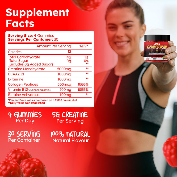 Strawberry Surge Creatine Monohydrate Gummies