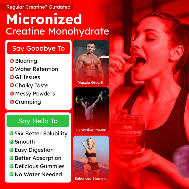 Strawberry Surge Creatine Monohydrate Gummies